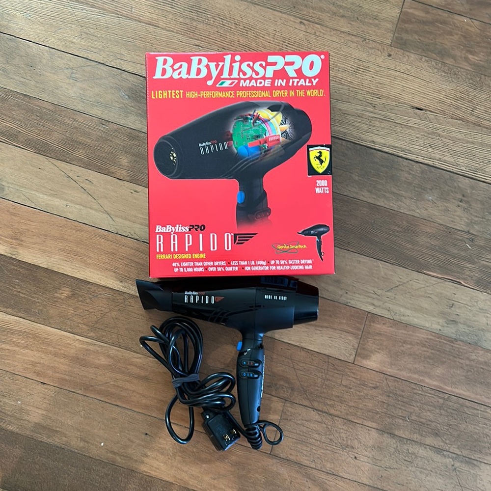 BaByliss Pro Rapido Professional Hair Dryer